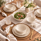 CERMICO Geschirrset Beige – 27-teilig für 6 Personen