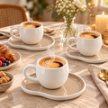 MULEX AURA Mokkatassen-Set Beige – 12-teilig für 6 Personen