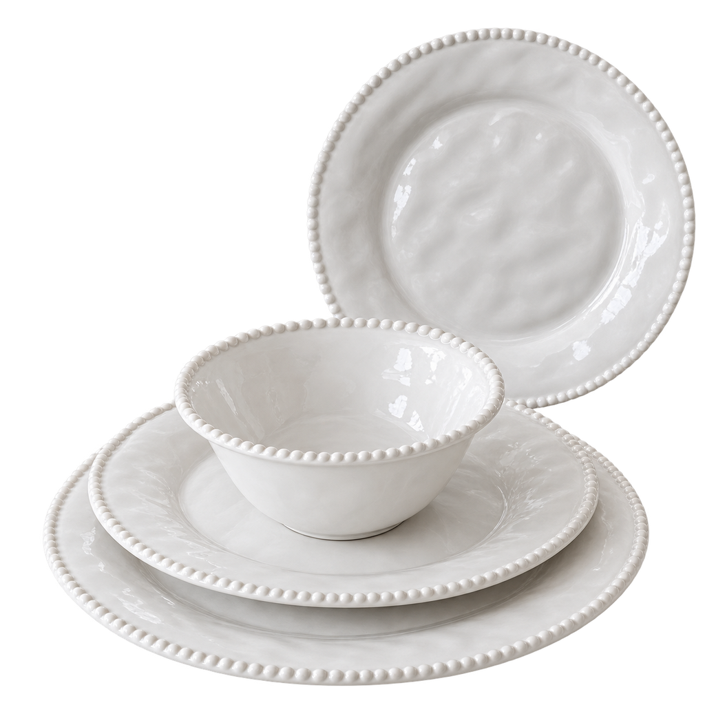PEARL Geschirrset White – 27-teilig für 6 Personen