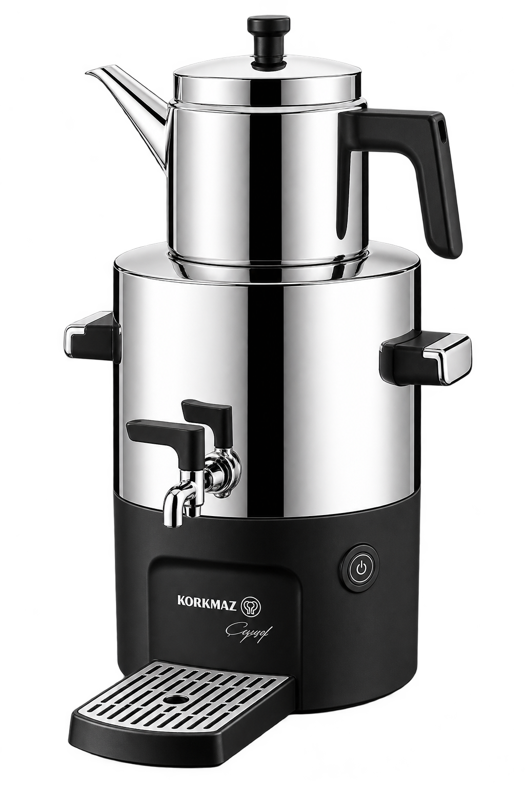 Korkmaz Caysef Samowar A841-01 – 5 + 2 Liter, Inox/Chrom