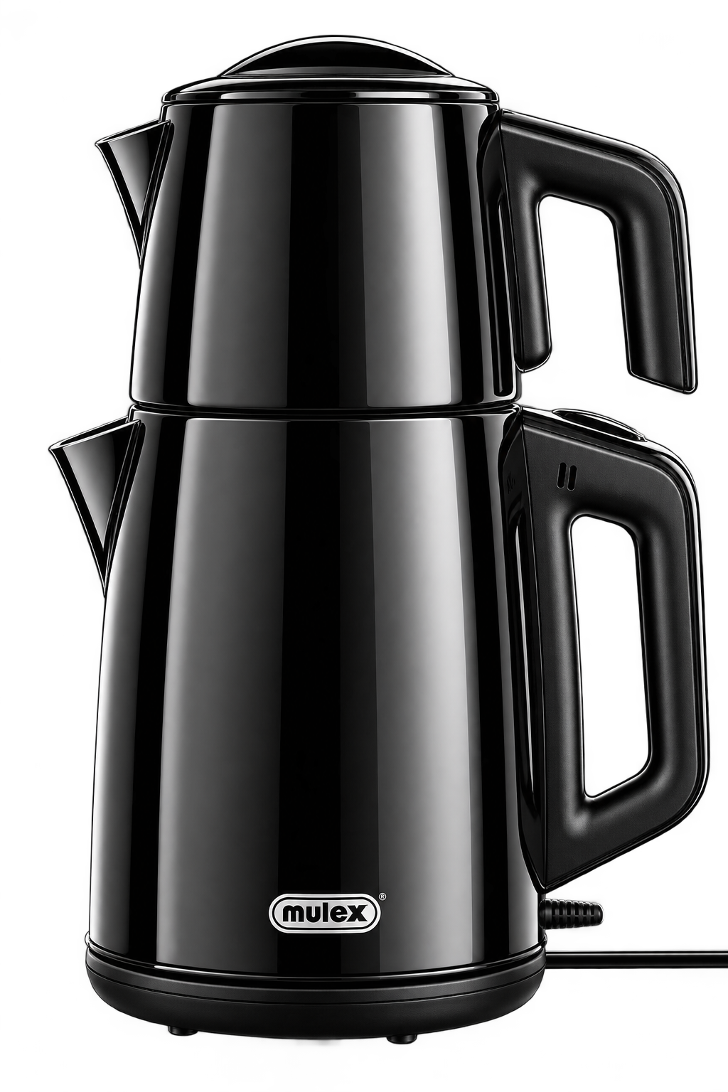 MULEX Tee-Express Türkischer Teekocher 2,0 L – Edelstahl Schwarz