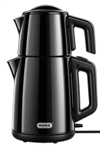 MULEX Tee-Express Türkischer Teekocher 2,0 L – Edelstahl Schwarz