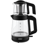 MULEX Tee-Express 2-in-1 Teekocher aus Glas 2,0 L – Schwarz