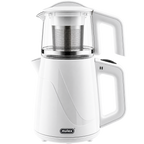 MULEX Tee-Express 2-in-1 Teekocher 2,0 L – Weiß mit Glaskanne