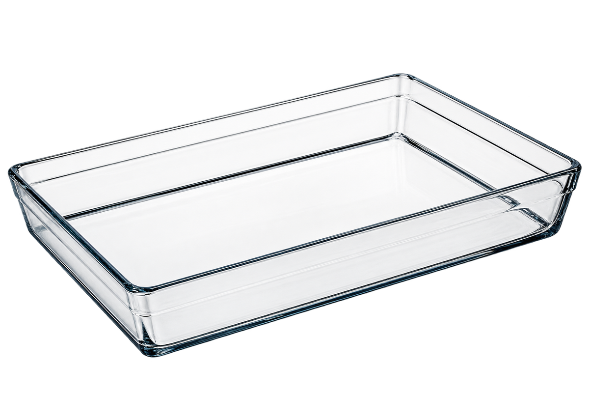 BORCAM PREMIUM Auflaufform & Backform aus Glas 37 × 26 cm