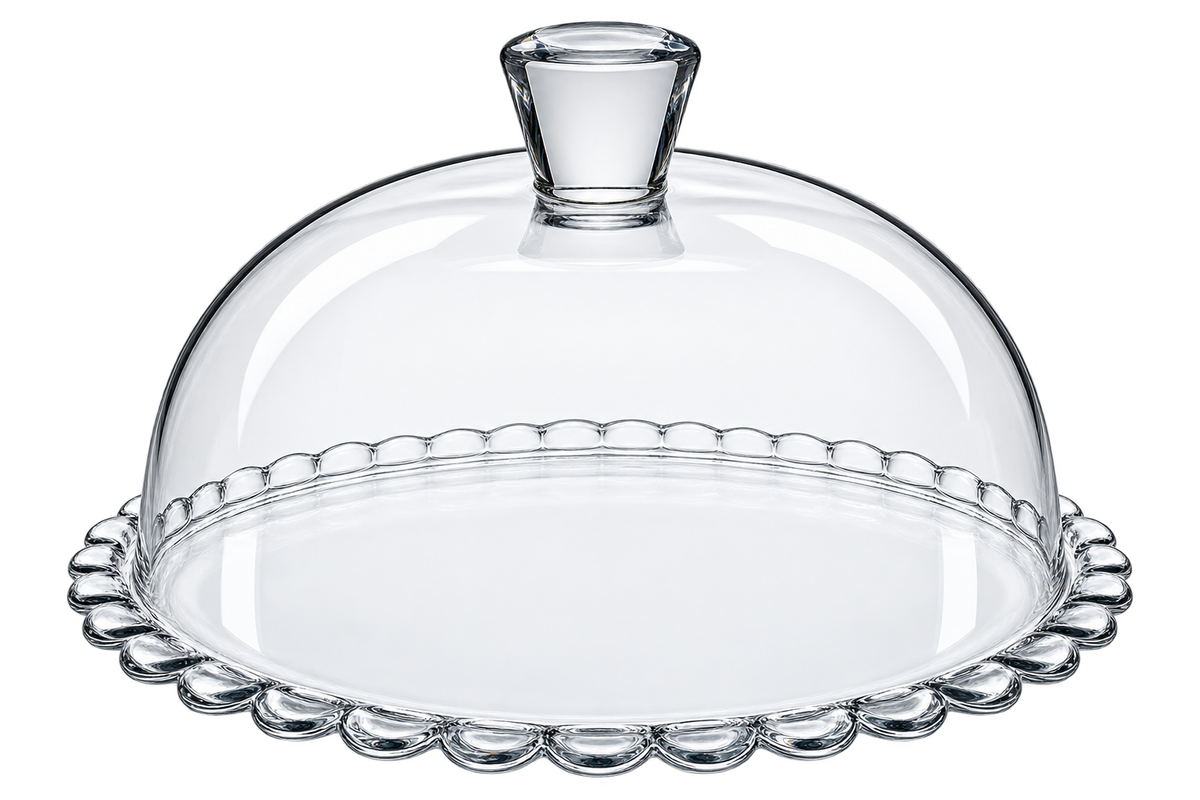 Paşabahçe PETITE PATISSERIE Tortenplatte mit Glasdeckel