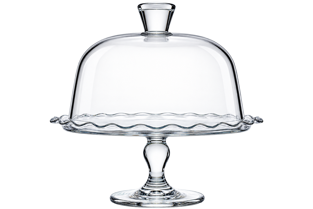 Paşabahçe PETITE PATISSERIE Servierteller mit Fuß & Glasdeckel