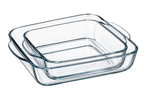 BORCAM Quadratische Auflaufformen & Backformen aus Glas 2er-Set