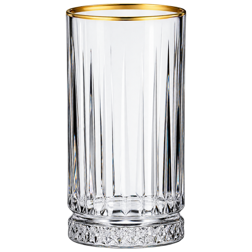 Paşabahçe ELYSIA GOLD Longdrinkgläser 4er-Set – 450 ml