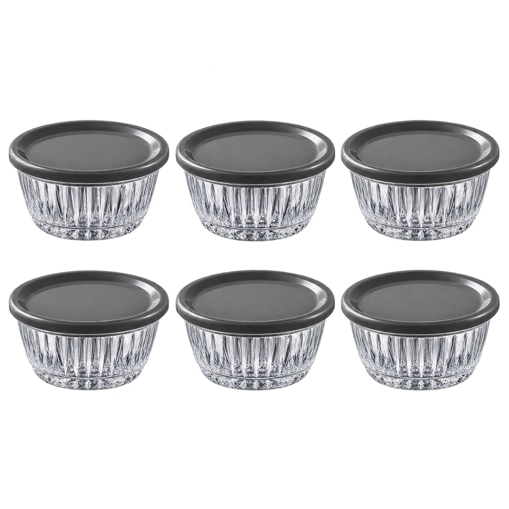 Paşabahçe FREZYA Schalen mit Deckel 6er-Set – 175 ml