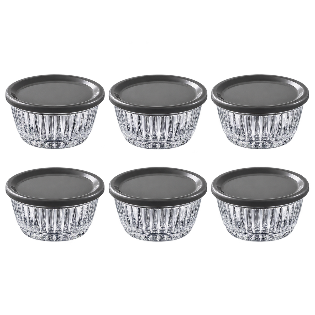 Paşabahçe FREZYA Schalen mit Deckel 6er-Set – 175 ml