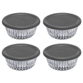 Paşabahçe FREZYA Schalen mit Deckel 4er-Set – 330 ml