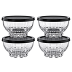 Paşabahçe MOUSSE Glasschalen mit Deckel 4er-Set