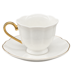 MULEX MX501G Mokkatassen-Set Weiß/Gold 12-teilig – 6 Personen