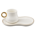 MULEX MX503G Mokkatassen-Set Weiß/Gold 12-teilig – 6 Personen
