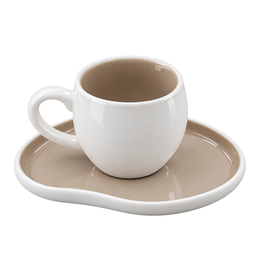 MULEX AURA Mokkatassen-Set Beige – 12-teilig für 6 Personen