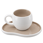 MULEX AURA Kaffeetassen-Set Beige – 12-teilig für 6 Personen