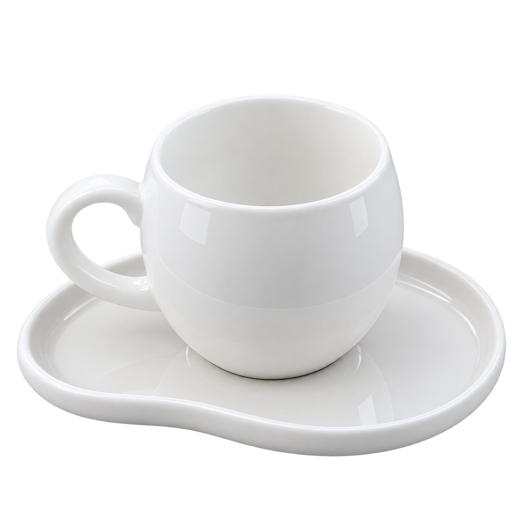 MULEX AURA Kaffeetassen-Set Weiß – 12-teilig für 6 Personen
