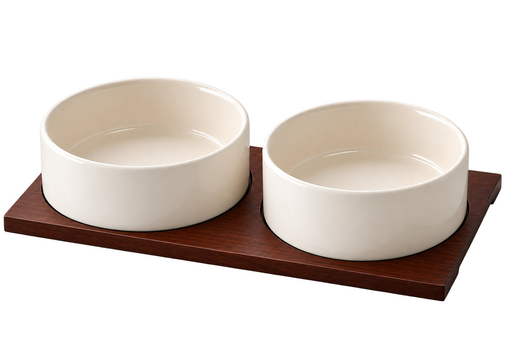 SORA Mezze-Servierschalen mit Akazienholz-Tablett – 2-teilig
