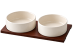 SORA Mezze-Servierschalen mit Akazienholz-Tablett – 2-teilig