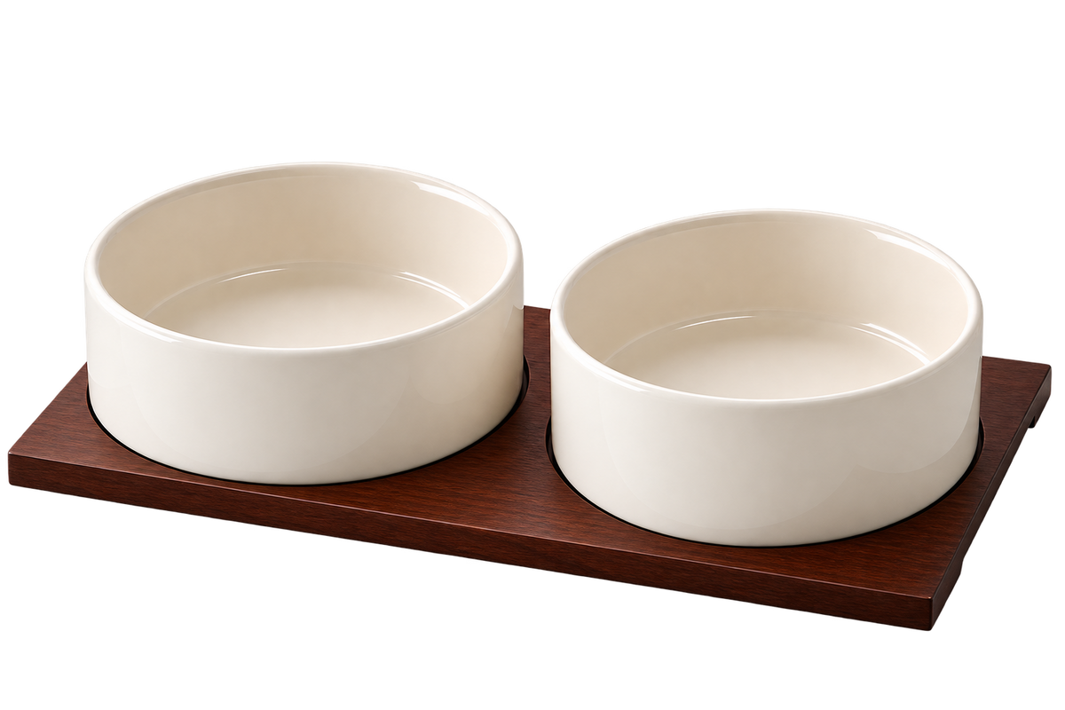 SORA Mezze-Servierschalen mit Akazienholz-Tablett – 2-teilig