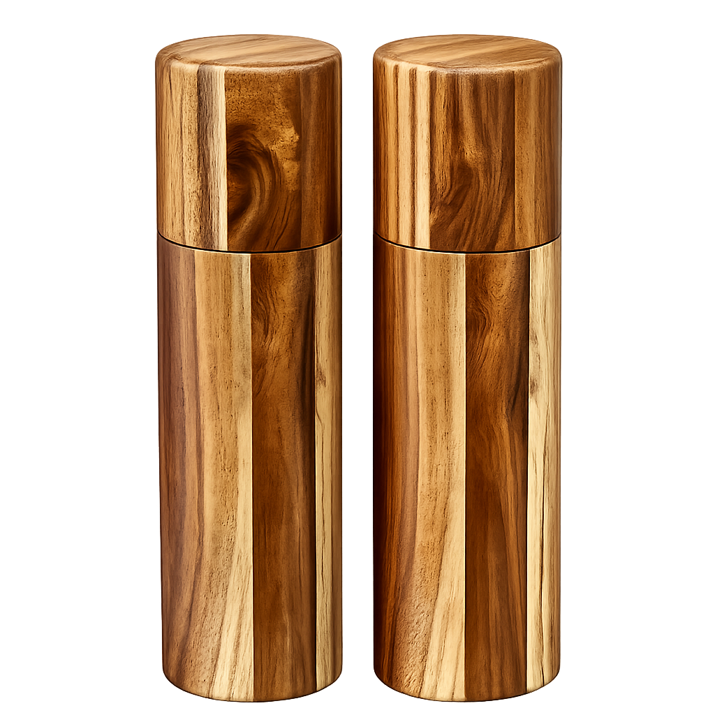 Akazienholz Salz- & Pfeffermühlen Set – 20 cm (2er Set)