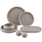 MULEX MOON Geschirrset Grau – 27-teilig für 6 Personen