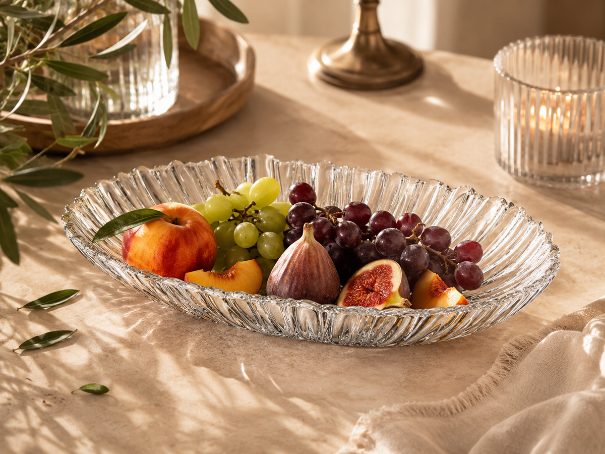 Paşabahçe AURORA Ovale Servierplatte 25 × 19 cm