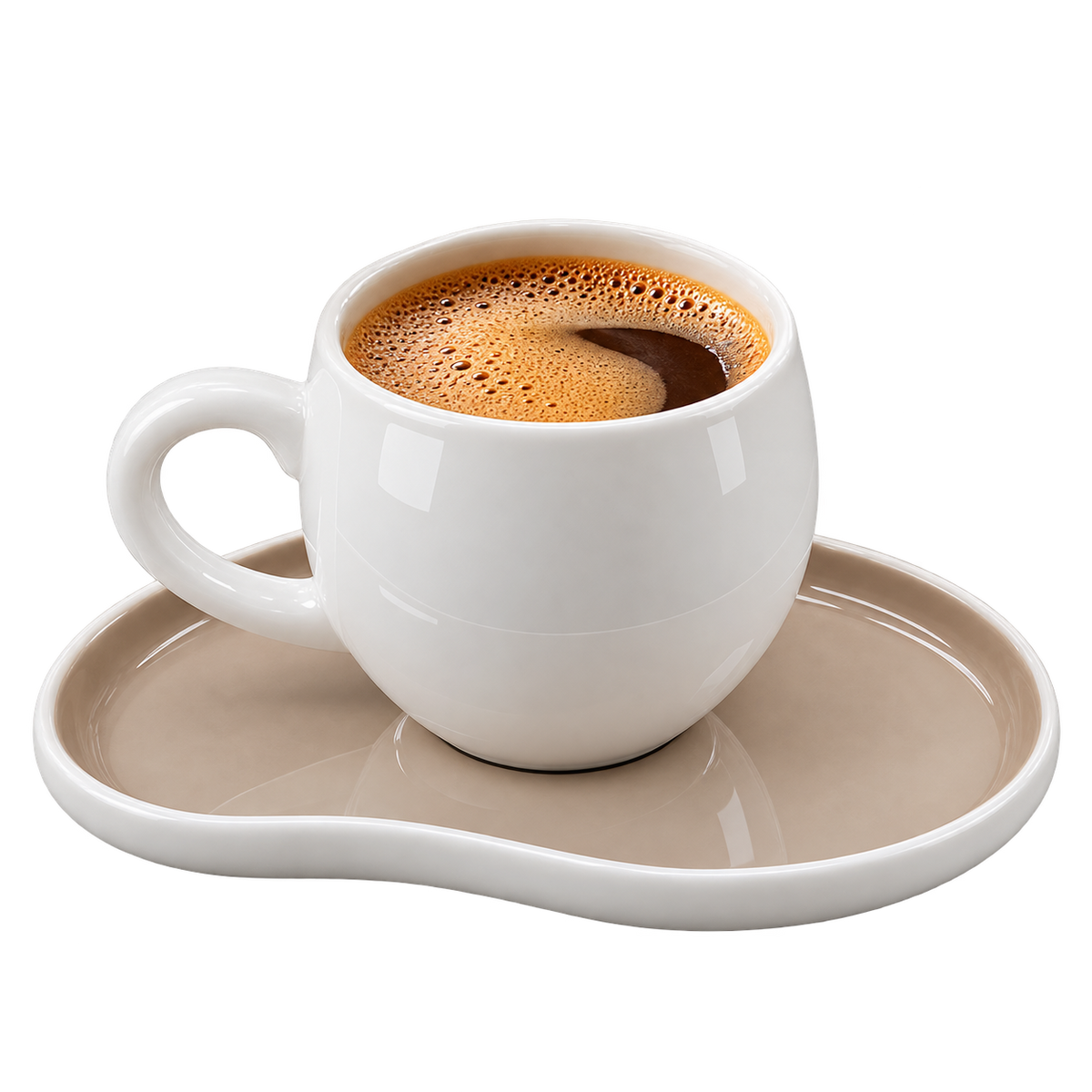 MULEX AURA Kaffeetassen-Set Beige – 12-teilig für 6 Personen