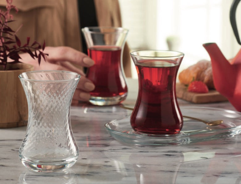 Pasabahce Teegläser INCE BELLI 42781 Spiraloptik 6-teilig 125ml