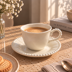 PEARL Kaffeetassen-Set Beige – 12-teilig