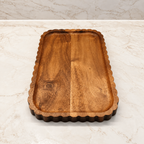 Akazienholz RIFFLE Servierplatte – 34 × 20 cm