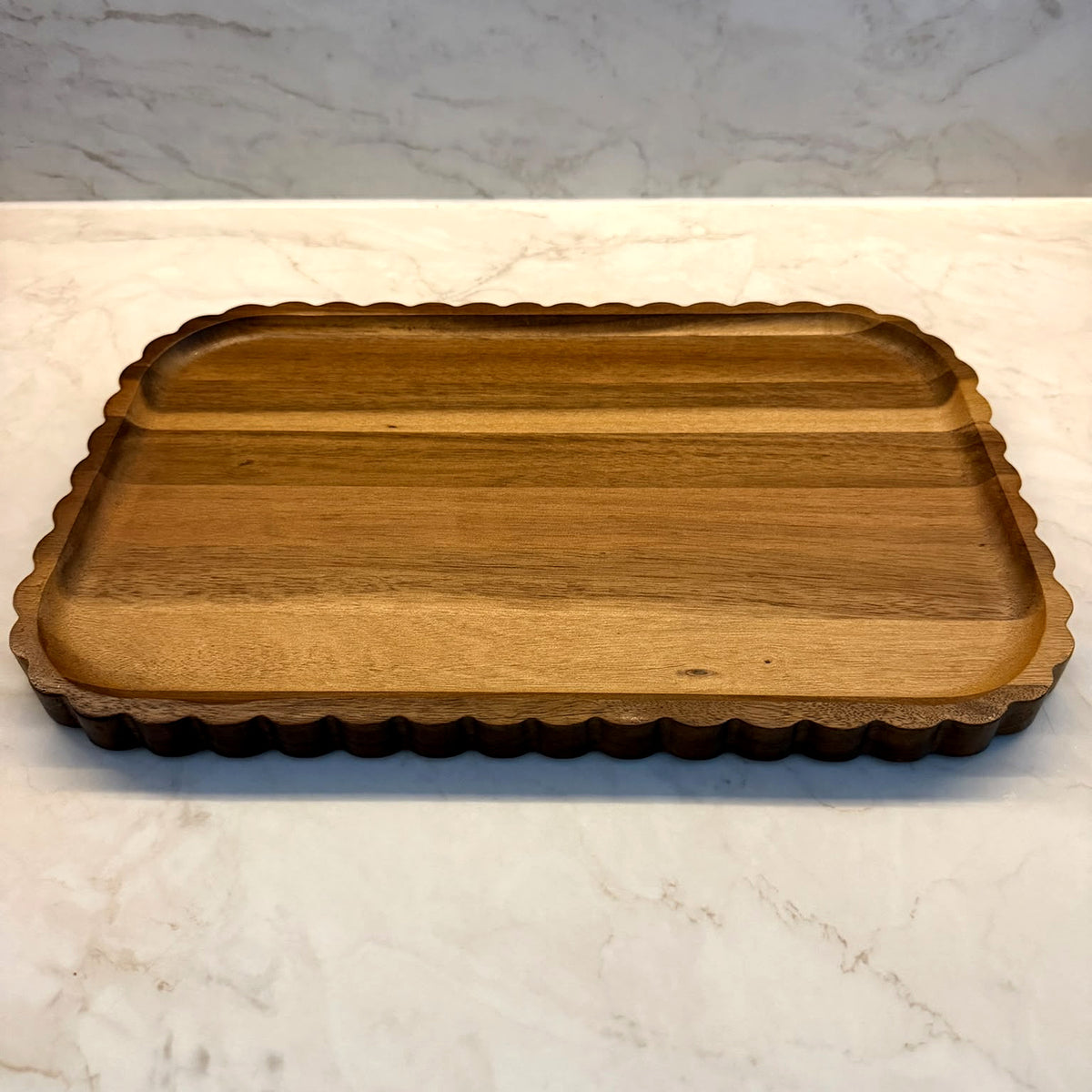 Akazienholz RIFFLE Servierplatte – 39 × 25 cm